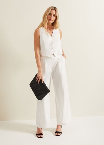 Phase Eight Tia Jumpsuit White USA | 8254736-VH